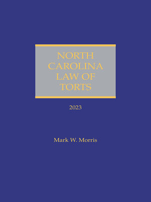 cover image of North Carolina Law of Torts